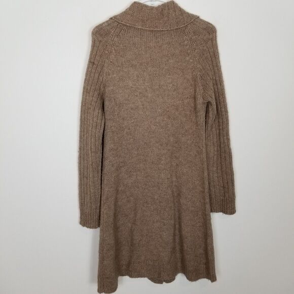 Carducci Women Wool Alpaca Cardigan Sweater Sz M Beige Button Up Long Boho - Picture 4 of 8